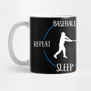 Baseball Eat Sleep Repeat Gift For Baseball Players Mug